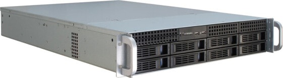 Inter-Tech IPC 2U-2408 - Rack - Server - Black - Stainless steel - ATX - EATX - EEB - Steel - HDD - Network - Power