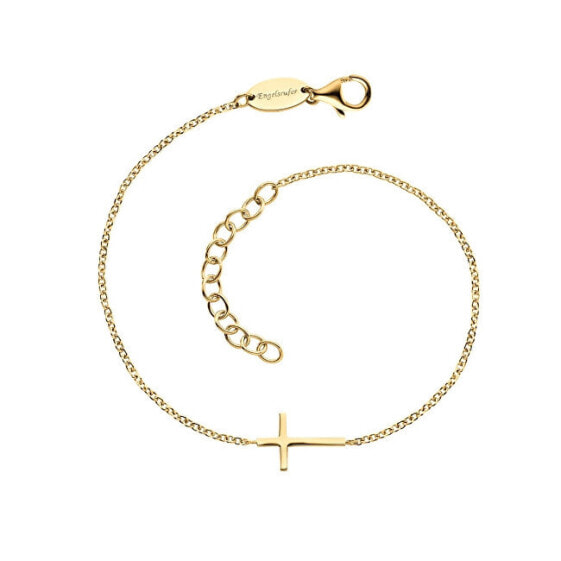 Timeless gold-plated bracelet with cross ERB-LILCROSS-G