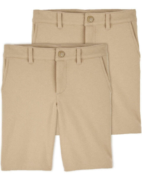 Kid 2-Pack Stretch Uniform Chino Shorts 4