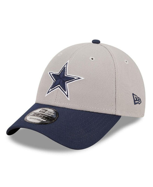 Бейсболка регулируемая New Era Dallas Cowboys серо-синяя 2Tone 9FORTY