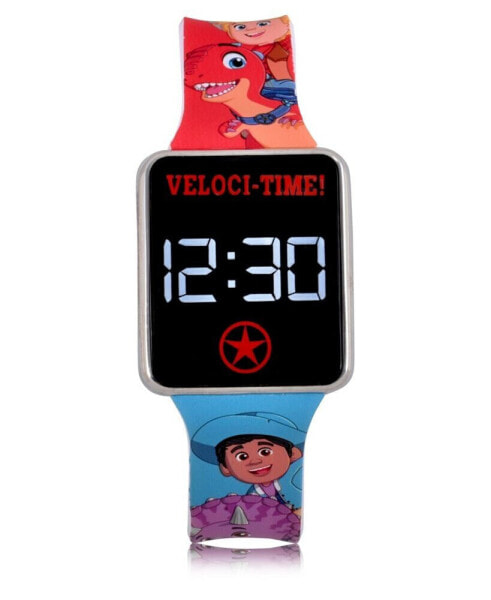 Unisex Red Silicone Strap LED Touchscreen Watch