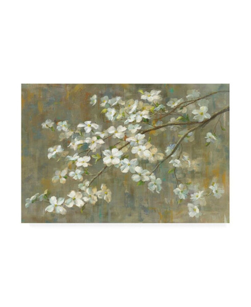 Danhui Nai Dogwood in Spring Crop Canvas Art - 36.5" x 48"