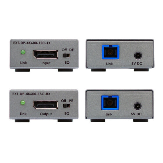 Gefen EXT-DP-4K600-1SC - 4096 x 2160 pixels - AV transmitter & receiver - 200 m - Wired - Grey - HDCP