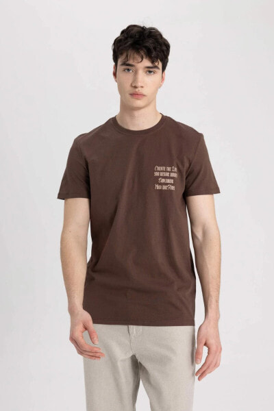 Erkek T-shirt B8478ax/bn497 Brown