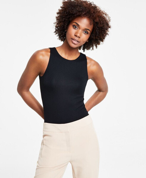 Crewneck Sleeveless Jersey Bodysuit, Created for Macy's