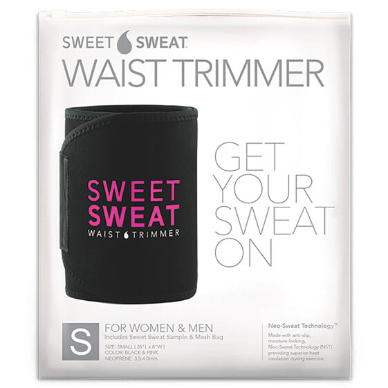 Sweet Sweat, Waist Trimmer, Small, Black & Pink, 1 Belt