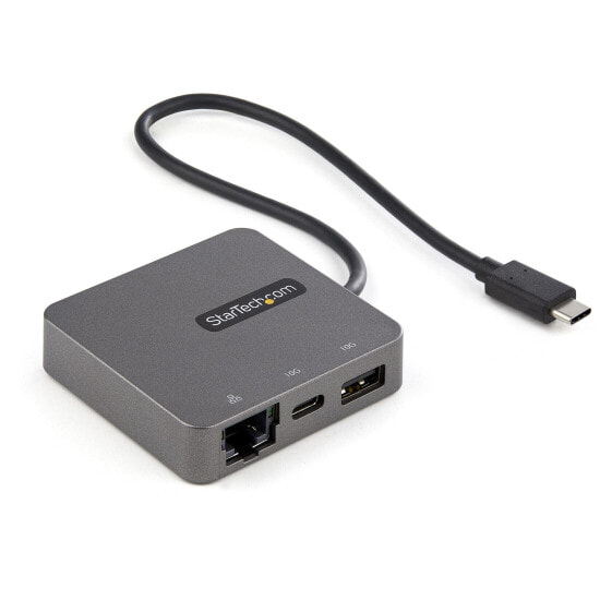 StarTech.com USB-C Multiport Adapter - USB 3.1 Gen 2 Type-C Mini Dock - USB-C to 4K HDMI or 1080p VGA Video - 10Gbps USB-A USB-C - GbE - Portable Travel Laptop Dock - Works w/Thunderbolt 3 - Wired - USB 3.2 Gen 2 (3.1 Gen 2) Type-C - 10,100,1000 Mbit/s - Black - Silve