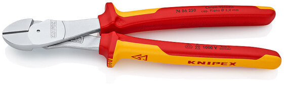 KNIPEX 74 06 250 - Diagonal pliers - Orange - Red - 250 mm - 453 g