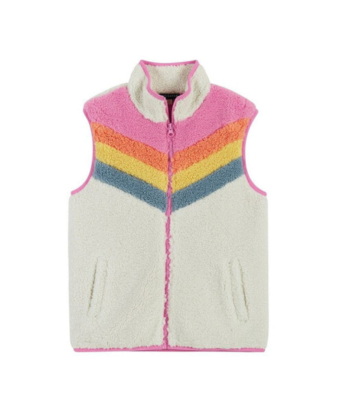 Child Girls Color Blocked Vest Jacket