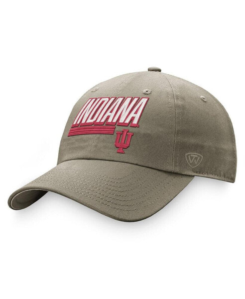 Men's Khaki Indiana Hoosiers Slice Adjustable Hat