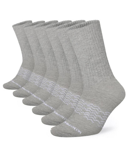 Men's Moisture Control Athletic Crew Socks 6 Pack