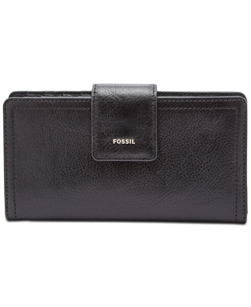 Logan Leather RFID Tab Clutch Wallet