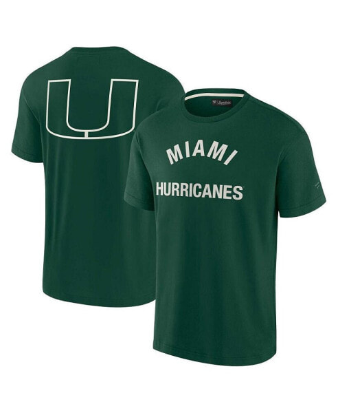 Men's and Women's Green Miami Hurricanes Super Soft Short Sleeve T-shirt