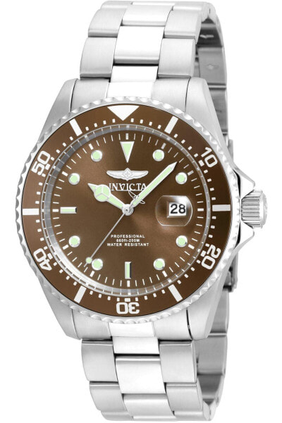 Часы и аксессуары Invicta Мужские кварцевые наручные часы Pro Diver с браслетом из нержавеющей стали Silver, модель 22049.