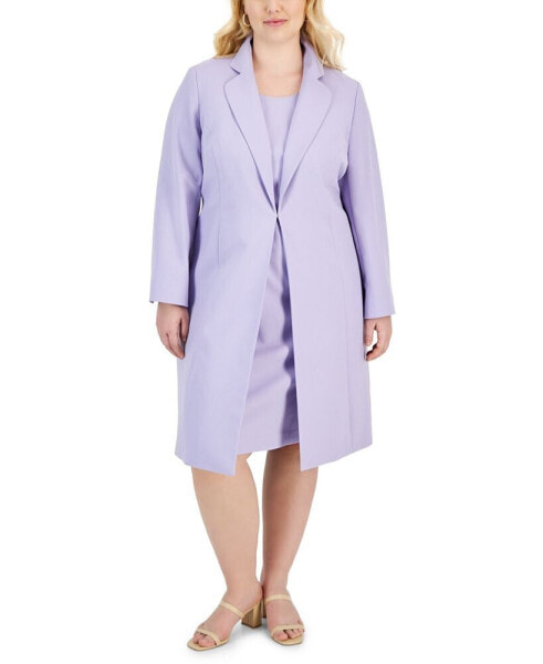 Plus Size Topper Jacket & Sheath Dress Suit