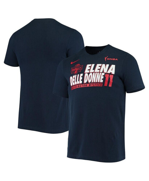 Men's Elena Delle Donne Navy Washington Mystics Team Name and Number Performance T-shirt