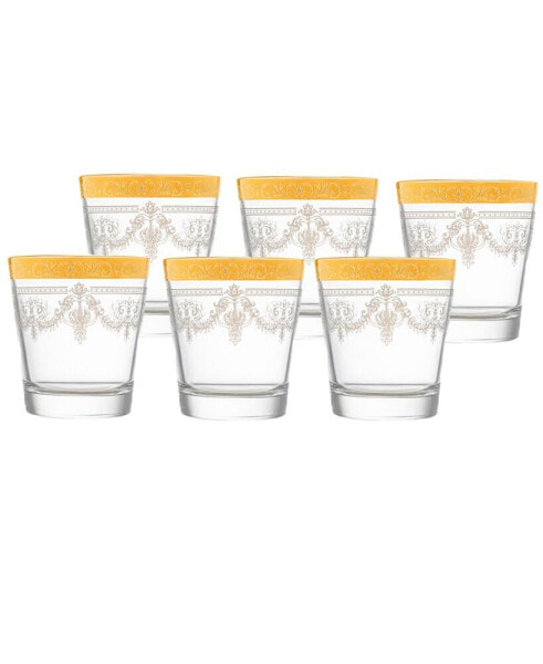 Double Old Fashion 6 Piece Stencil Pattern and Gold Band Set