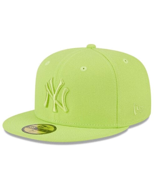 Men's Neon Green New York Yankees 2023 Spring Color Basic 59FIFTY Fitted Hat
