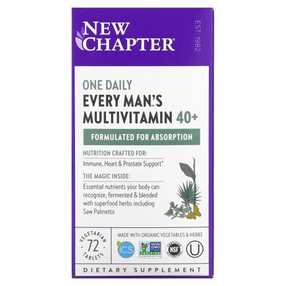 Every Man's One Daily 40+ Multivitamin, 72 Vegetarian Tablets