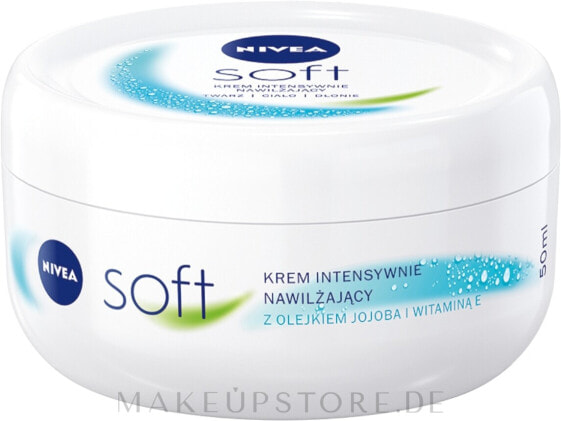 Erfrischende Feuchtigkeitscreme für Körper - NIVEA Soft Intensive Moisturising Cream 50 ml