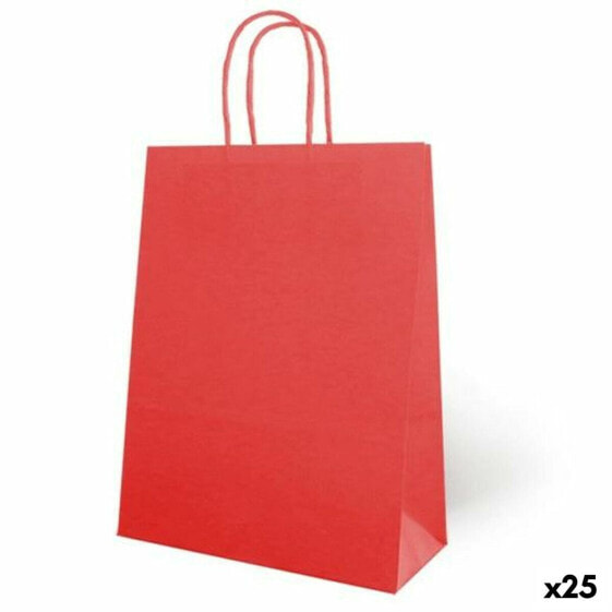 Сумка Fama красная бумажная с ручками 31 х 11 х 42 см (25 штук)