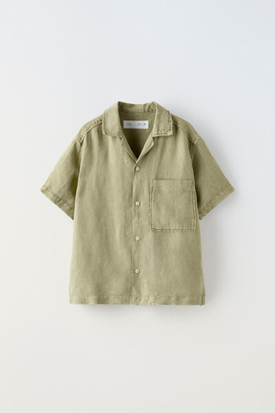 Linen-blend shirt