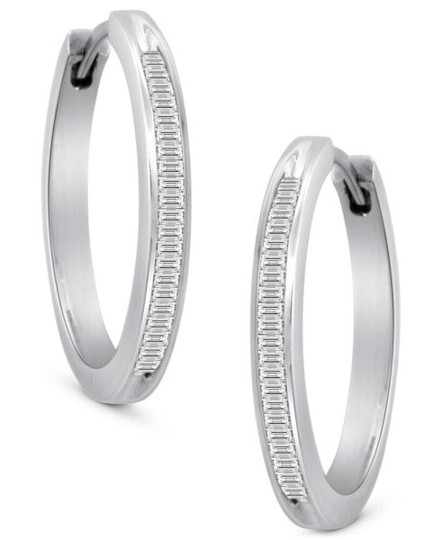 Diamond Hoop Earrings in Sterling Silver (1/2 ct. t.w.)