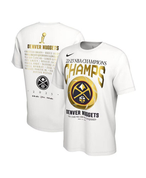 Men's White Denver Nuggets 2023 NBA Finals Champions Celebration Roster T-Shirt