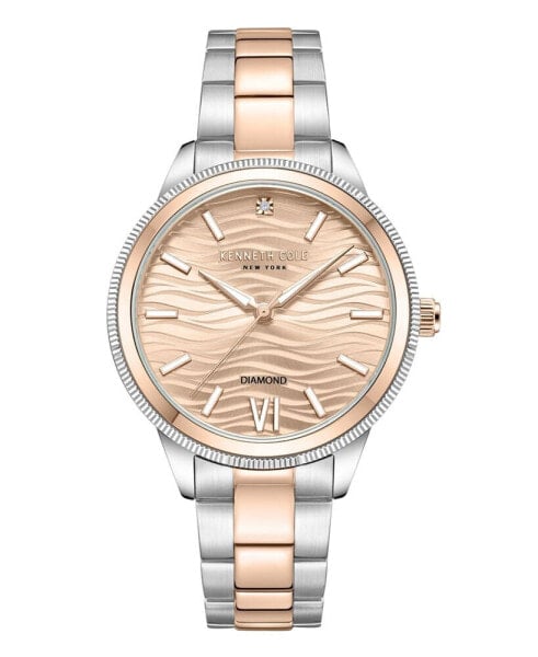 Часы и аксессуары Kenneth Cole New York женские Кварцевые двухтоновые наручные часы из нержавеющей стали 36 мм