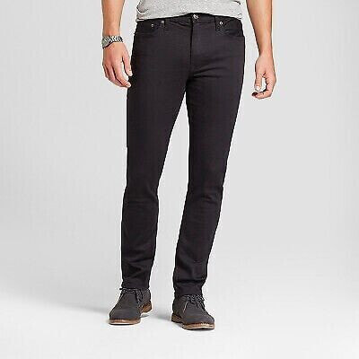 Men's Skinny Fit Jeans - Goodfellow & Co Solid Black 40x32