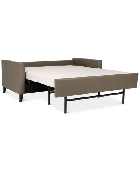 Priley 63" Leather Full Sleeper Sofa