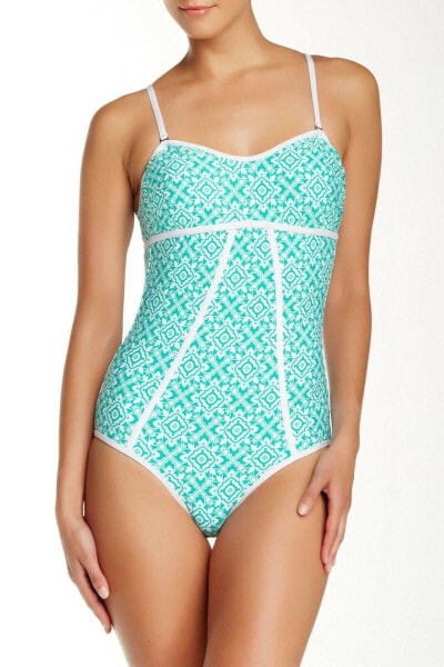 Laundry Shelli Segal Maillot Aqua Reef Womens One Piece Swimsuit Size XS