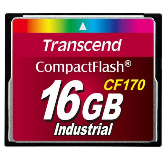 Transcend CF170 - 16 GB - CompactFlash - MLC - 90 MB/s - 60 MB/s - Heat resistant - Shock resistant