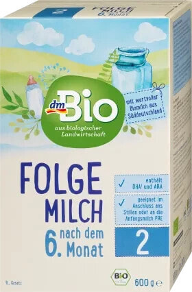 Folgemilch 2 Bio nach dem 6.Monat, 600 g