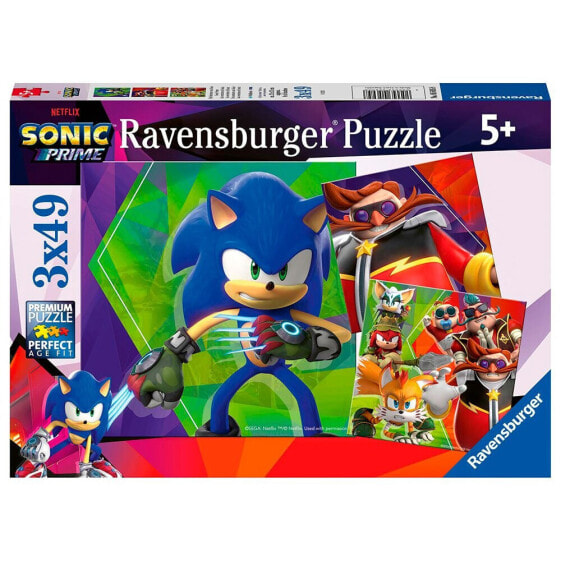 Пазл Ravensburger Sonic 3X49 фрагментов Мультицветный