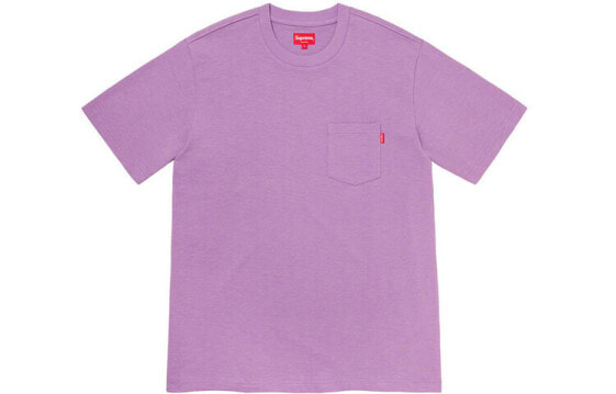 Supreme SS20 Week 1 S/S Pocket Tee 基础口袋短袖T恤 男女同款 浅紫色 / Футболка Supreme SS20 Week 1 SS Pocket Tee T SUP-SS20-134