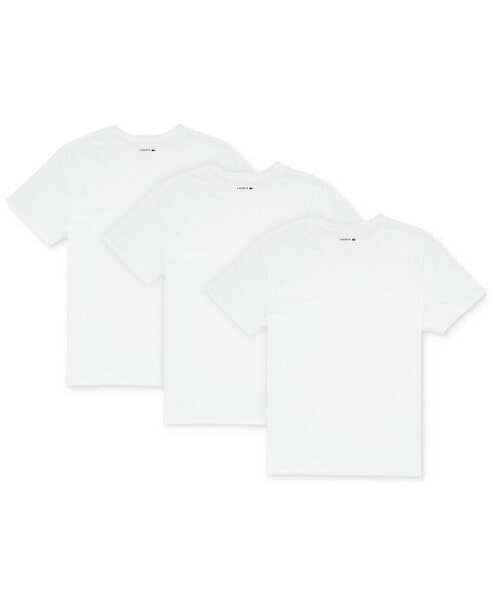 Men's Essential Cotton V-Neck Lounge Regular Fit Undershirts Set, 3-Piece