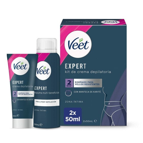 Набор по уходу за личной гигиеной Veet Expert Удаление волос Линия бикини / Интимные зоны 2 Предметы