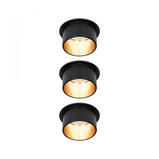 PAULMANN Gil Coin - Surfaced lighting spot - 1 bulb(s) - LED - 6 W - 2700 K - Black - Gold