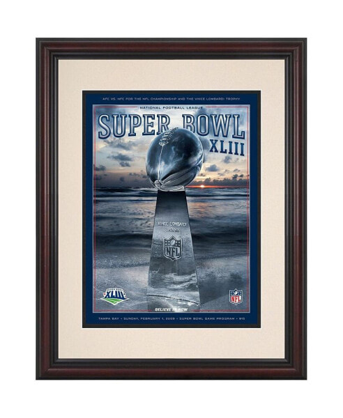 2009 Pittsburgh Steelers vs Cardinals Framed 8.5'' x 11'' Super Bowl XLIII Program