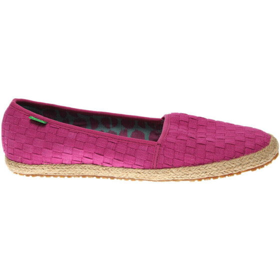 Sanuk Basket Case Woven Slip On Womens Pink Flats Casual 1015599-VVL