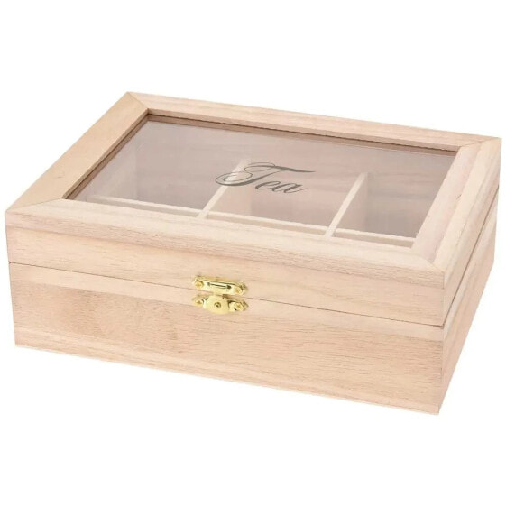 Хранение продуктов EXCELLENT HOUSEWARE деревянная чайная коробка с 6 отделениями