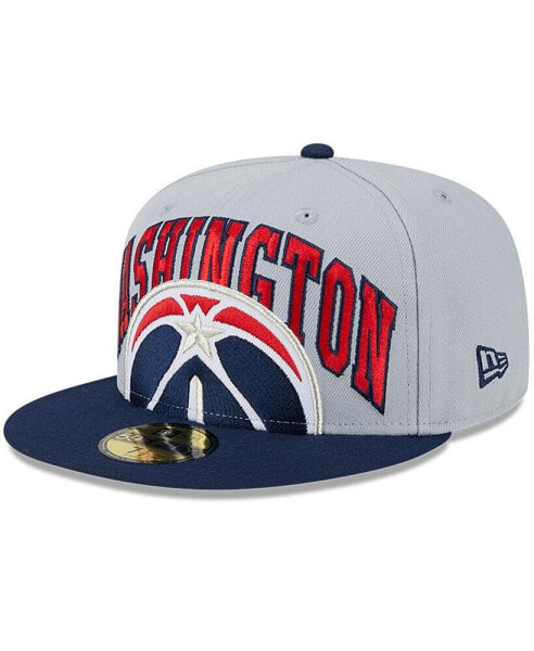 Men's Gray/Navy Washington Wizards Tip-Off Two-Tone 59FIFTY Fitted Hat