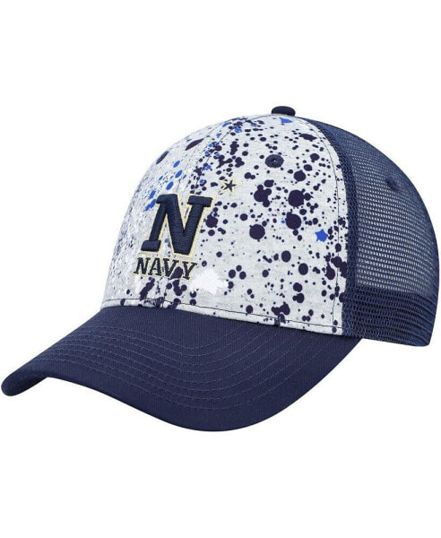 Men's Gray, Navy Navy Midshipmen Love Fern Trucker Snapback Hat