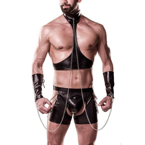 Harness Set im Wetlook, 4‑teilig