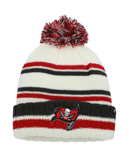 Big Boys and Girls Cream Tampa Bay Buccaneers Driftway Cuffed Knit Hat with Pom