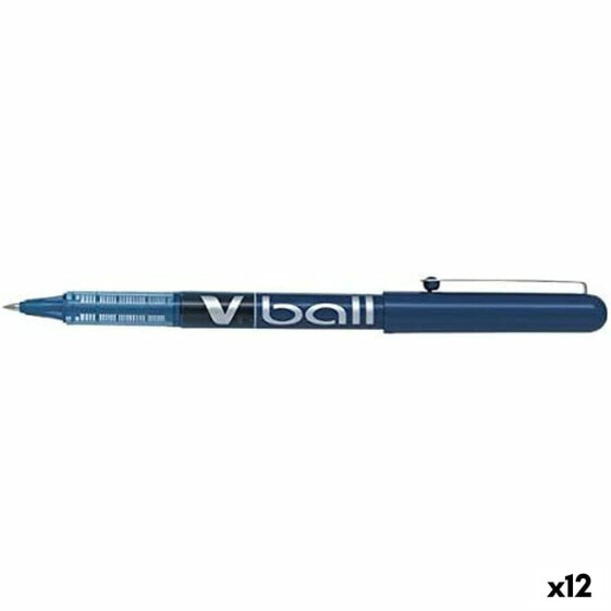 Ручка с жидкими чернилами PILOT Roller V-Ball Синий 0,3 мм (12 штук)