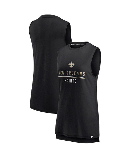 Women's Black New Orleans Saints True Contender Tank Top