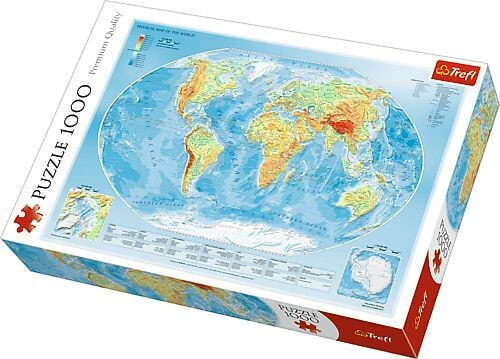 Пазл развивающий Trefl Puzzle 1000 элементов - Физическая карта мира