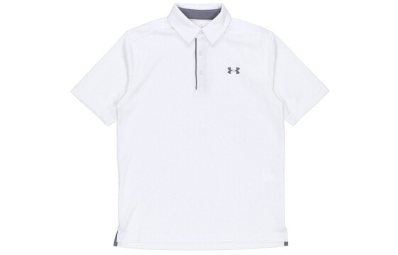 Under Armour 纯色高尔夫合身运动短袖Polo衫 男款 白色 / Поло Under Armour 1290140-100 Polo_Shirt